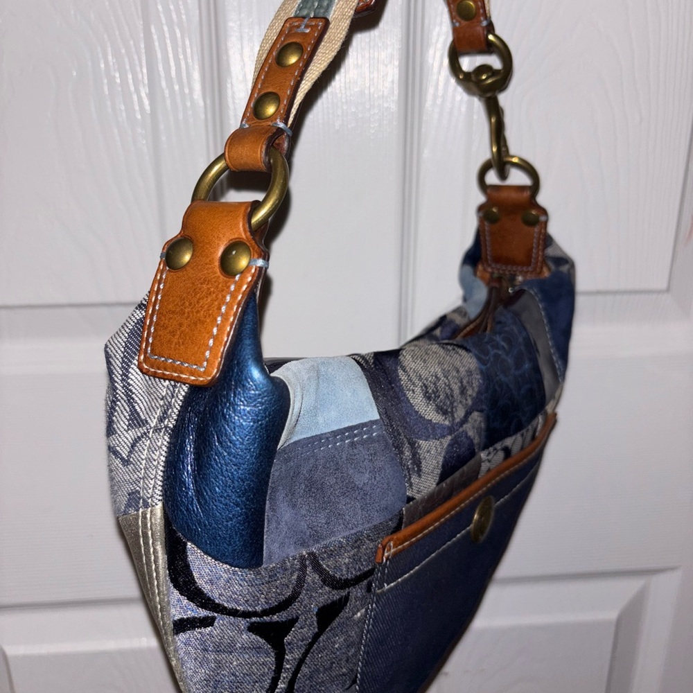 Patchwork Denim Shoulder Bag - image 2